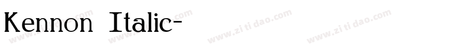 Kennon Italic字体转换